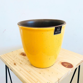 Macetero de Ceramica - Mediano - Mostaza