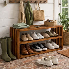 Banco zapatero rústico